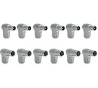 RASMACOR | Pack 3 unidades Macho + 3 unidades Hembra | TELEVÉS Conectores CEI acodado blindado para cables coaxiales de 6,9mm | Modelo 4130 + 4131 | Uso para tv (Paquete de 2)