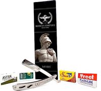 Rasoio a Mano Libera Mars de Roman Empire Shaving | Rasoio Profesional para Barba y Baffi con 20 Lamette
