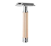 Rasoir de sûreté avec peigne fermé, Muhle R89 en Or Rose