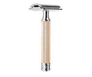 Rasoir de sûreté avec peigne fermé, Muhle R89 en Or Rose