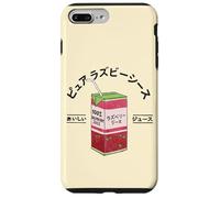 Rasp Berry Jugo de Fruta Japonesa Japón Kanji Niños Niñas Niños Carcasa para iPhone 7 Plus/8 Plus