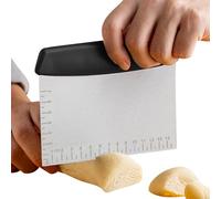 Raspador de banco de acero inoxidable, cortador de para pan - Picadora raspadora de plancha | Herramienta raspadora cortadora de Pizza y pasteles de acero inoxidable apta para lavavajillas con escala