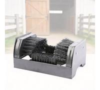 Raspador de botas de acero inoxidable, cerdas de nylon duraderas para la eliminación de lodo, base resistente previene la propinación, fácil limpieza para las botas y zapatos del trabajo, ideal para e