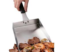 Raspador de cocina para plancha - Espátula de acero inoxidable resistente, herramienta de pala versátil, utensilio de cocina de fácil mango | Barbacoa para acampar, restaurante al aire libre, parrilla