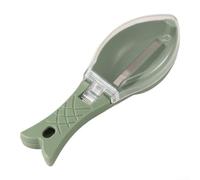 Raspador de escamas de pescado de mano con tapa a presión para escalar sin desorden y mejor agarre durante la preparación de peces (verde nórdico)