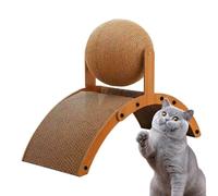 Raspador de gato - Madera sisal 35x26x15 cm | Poste de garras vertical para gatos con interactivo, descanso, rascador vertical con base ondulada | Salón Apartamento seniors ventana exterior