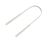 Raspador de lengua acero inoxidable, cepillo limpiador bucal, dientes, Tounge(White)