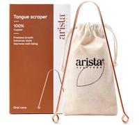 Raspador de lengua de cobre Arista para adultos. Limpiador lingual 100 % de cobre para ni os. Tratamiento para el mal aliento extremo en adultos.