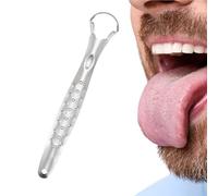 Raspador de lengua para adultos - Raspador de lengua de metal para adultos y niños - Diseño intuitivo raspado de lengua Aliento más fresco y encías saludables