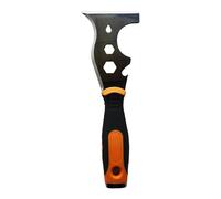 Raspador de masilla, raspador de pegamento | Adhesivo Raspador Pala Acero Inoxidable 16 en 1 | Removedor de pintura multifuncional con mango ergonómico para tirar de clavos y raspar el piso