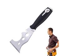 Raspador de metal, herramienta raspador de pintura, raspador de acero inoxidable para pintura de yeso, papel pintado, multiusos, raspador ergonómico con espátula de metal para la