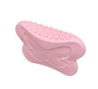 Raspador facial de silicona, herramienta de masaje de raspado de 9,5 cm, tabla de masajes de silicona Gua Sha para el cuidado de la piel, circulación y relajación, reutilizable, color rosa