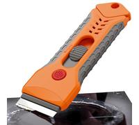 Raspador para Placa de VitroCerámica con 15 Hojas de Repuesto - Herramienta Multi-Superficies Anti-Rayaduras para Mesa de Cocina de Vidrio, Estufa, Puerta de Horno y Ventanas de Coche; Elimina