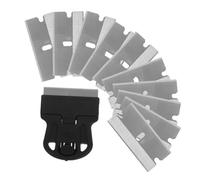 Raspador Removedor de Adhesivo con Cuchilla Reemplazable, 1 Set | Acero Inoxidable y Plástico, Negro, para Baldosas y Etiquetas, Uso Doméstico o Salones Profesionales