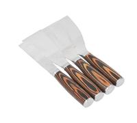 Raspadores de Masilla de Acero Inoxidable, Juego de 4 Uds., de Madera de 1, 2, 3 y 4 Pulgadas, Resistente Al óxido para Reparación de Paredes, Calcomanías de Papel Tapiz de
