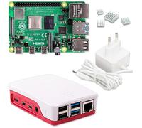 Raspberry Pi 4 4 GB Starter Kit | 5V 3A USB-C Fuente de alimentación | Carcasa | Disipador de Calor | Raspberry Pi 4 Model B 4 GB RAM