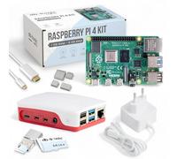 Raspberry Pi 4 4GB Starter Kit | Fuente de alimentación USB-C 15W | Vivienda | 64 GB Edition | Cable HDMI 4k | Conjunto de disipador de Calor | Raspberry Pi 4 4GB