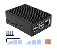 Raspberry Pi 4 Aluminum Case, Raspberry Pi 4 Model B Heavy Duty Aluminum Passive Cooling Heat Dissaption Metal Case for Raspberry Pi 4B Only