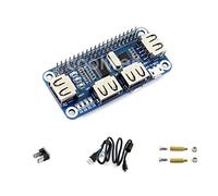 Raspberry pi 4 Port USB HUB HAT Compatible With USB2.0 1.1 For Various Version of Raspberry Pi Perfectly Fit Zero/Zero W/Zero WH Serial Debugging Onboard USB to UART