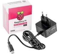 Raspberry Pi 4 USB-C Power Supply EU Plug (Negro)