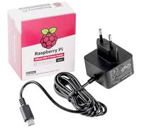 Raspberry Pi 4 USB-C Power Supply EU Plug (Negro)