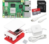 Raspberry Pi 5 16 GB Kit de iniciación | 128 GB Ultra Edition | Fuente de alimentación de 45 W | Carcasa oficial con ventilador | Cable Micro HDMI 4K de 1 m | Disipador de calor de aluminio | Ideal