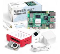 Raspberry Pi 5 8GB Cooler Kit | 64GB Edition | Fuente de alimentación oficial 27W | Carcasa Airflow | Active Cooler | Cable Micro HDMI 4K | Ideal para Smart Home, Retro Gaming & Home Assistant