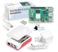 Raspberry Pi 5 Kit 16GB RAM | Edición 128GB | Fuente de alimentación Oficial 27W | Carcasa Oficial con Ventilador | Cable Micro-HDMI | Disipador de Aluminio | Ideal para Smart Home y Home Assistant
