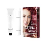 Raspberry Red-Instant Hair Dye Shampoo, Hair Color, Tinte para el Pelo, Champú Color Tinte Pelo Barba Champu Canas Instantáneo, Coloración Rápida, Cobertura Uniforme de las Canas, Para Todos Los Tonos