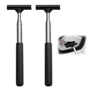 Rasqueta, 2 limpiacristales para Coche, Mini Limpiacristales Retráctiles para Espejo Retrovisor, limpiaparabrisas de Espejo retrovisor para Coche, Extensible de 98 cm