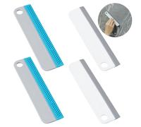 Rasqueta limpiacristales, 4 x escobilla de Ducha, Limpia Cristales Profesional, escobilla de Cristal con Espejo de Ducha de plástico, Esencial en Limpieza Hogar Cocina y Baño