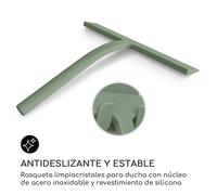 Rasqueta limpiacristales para ducha 23 cm revestimiento de silicona núcleo de acero inoxidable diseño moderno Gütewerk by blumfeldt