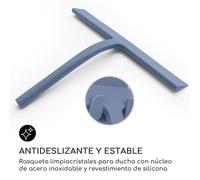 Rasqueta limpiacristales para ducha 28 cm revestimiento de silicona núcleo de acero inoxidable diseño moderno Gütewerk by blumfeldt