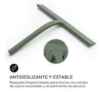 Rasqueta limpiacristales para ducha 28 cm revestimiento de silicona núcleo de acero inoxidable diseño moderno Gütewerk by blumfeldt