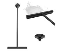 Rasqueta Limpiacristales para Ducha, Rasqueta Limpiacristales, Limpiador de Ducha Ajustable Negro con Mango Largo, Limpiador de Vidrio, para Ventanas, Espejos, Ventanas de Coche, Vidrio, Azulejo