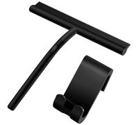 Rasquetas Limpiacristales para Ducha de Silicona 34cm Limpia Mamparas Ducha Cristal Rasqueta Limpiacristales Ducha con Soporte Sin Taladro para Ducha, Baño, Azulejos, Espejos, Ventanas, Baños