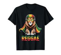Rasta Reggae Lion Of Judah Auriculares Jamaicano Reggae Music Camiseta