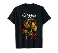Rasta Reggae Lion Of Judah Auriculares Jamaicano Reggae Music Camiseta