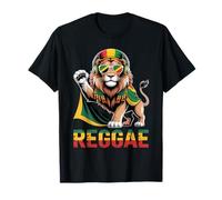 Rasta Reggae Lion Of Judah Jamaican Reggae Music Auriculares Camiseta