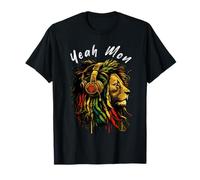 Rasta Reggae Lion Of Judah Jamaican Reggae Music Auriculares Camiseta