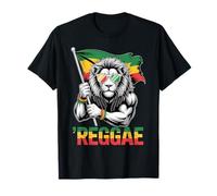 Rasta Reggae Lion Of Judah Jamaican Reggae Music Auriculares Camiseta