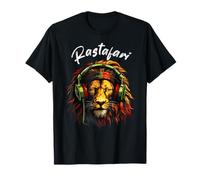 Rasta Reggae Lion Of Judah Jamaican Reggae Music Auriculares Camiseta