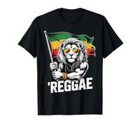 Rasta Reggae Lion Of Judah Jamaican Reggae Music Auriculares Camiseta
