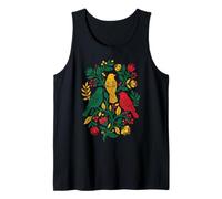 Rasta Reggae Roots Three Birds Jamaica Folk Art Floral Camiseta sin Mangas