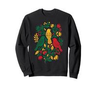 Rasta Reggae Roots Three Birds Jamaica Folk Art Floral Sudadera