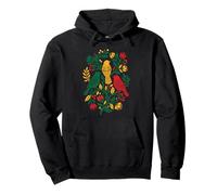 Rasta Reggae Roots Three Birds Jamaica Folk Art Floral Sudadera con Capucha