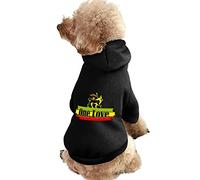 Rastafari One Love Dog Sudadera con Capucha con Sombrero Estampado Perro Gato Ropa Lindo Disfraz de Invierno para Mascotas