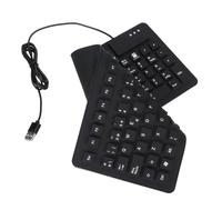 Rastapulz 108 Teclas Español Portátil Plegable Silicona Silencioso Impermeable a Prueba de Polvo Teclado para Oficina Portátil Ordenadores