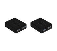 Rastapulz 2 conmutadores KVM USB 3.0 1 x 2/2 x 1, divisor USB, controlador compartido para ordenador portátil, ordenador, impresora, teclado y ratón, D