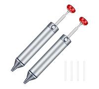 Rastapulz 2 piezas de succionador de soldadura fuerte, sin obstrucciones, bomba desoldadora de aluminio, boquilla de succión de silicona resistente al calor